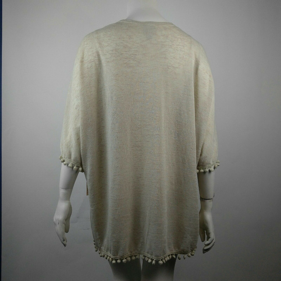 St Johns Bay Kimono Pom Pom 1X NWT - Picture 5 of 7